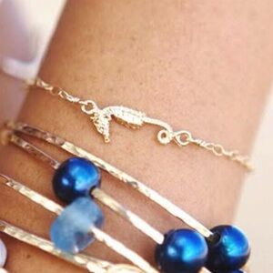 NIB KI-ELE Seaside Seahorse Chain Bracelet